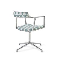 Billede af Vipp 452 Swivel Stol Gliders u. Hjul Guesthouse Edition - Aluminium /Mint Grøn 