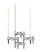 Billede af STOFF Nagel Quist Candle Holder Set of 3 H: 5,9 cm - Brushed Chrome