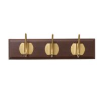 Billede af Nordal Edgy Knagerække m. 3 Knager B: 30 cm - Brass/Mørkebrun 