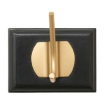 Billede af Nordal Edgy Knagerække m. 1 Knage L: 10 cm - Brass/Sort