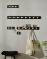 Billede af Nordal Edgy Knagerække m. 1 Knage L: 10 cm - Brass/Sort