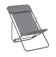 Billede af Lafuma Deckchair Maxi Transat Plus SH: 34 cm BeComfort - Silver