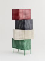 Billede af HAY Perforated Wall Cabinet Small 45x89 cm - Steel/Soft Jade 