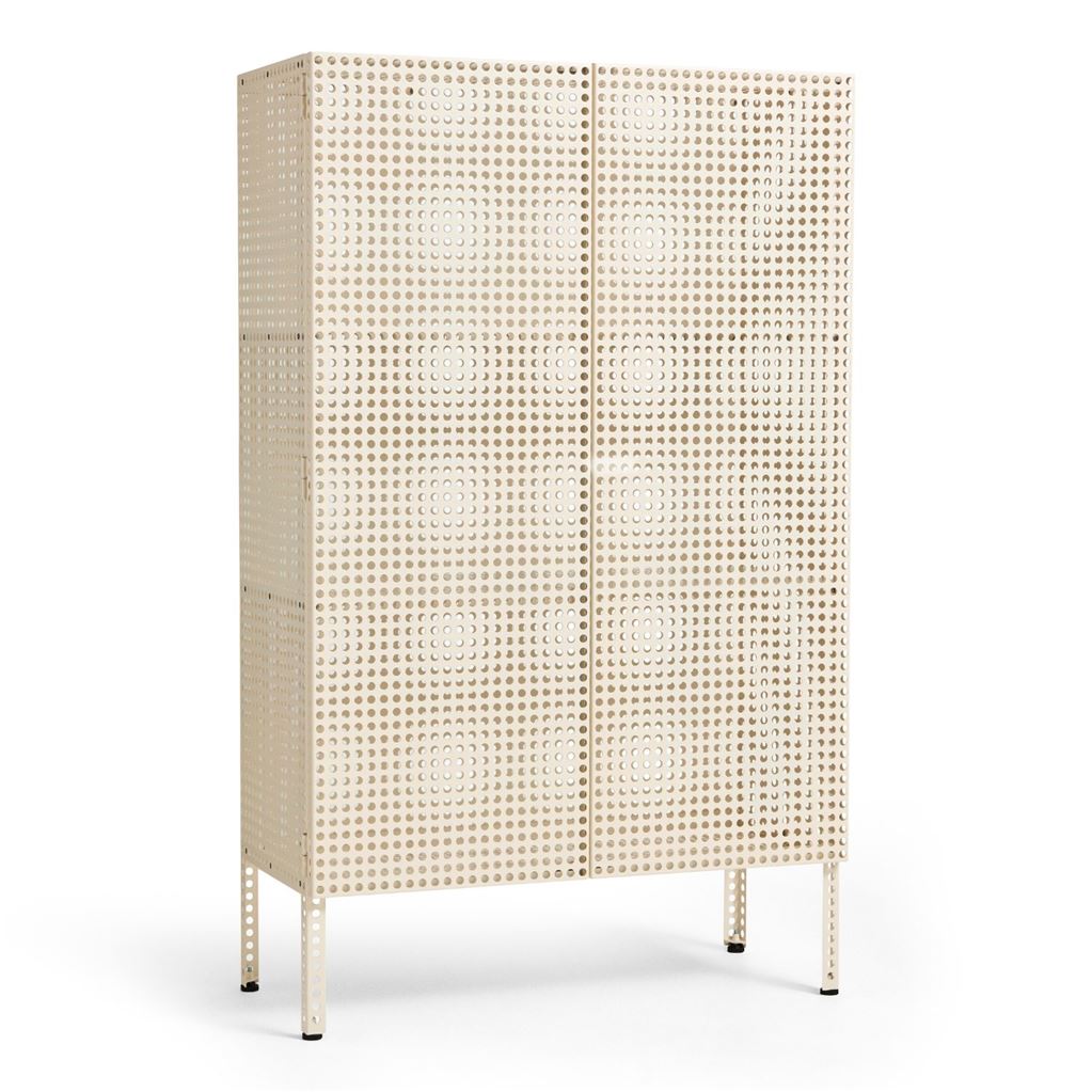 Billede af HAY Perforated Floor Cabinet Large 146,5x89 cm - Steel/Eggshell