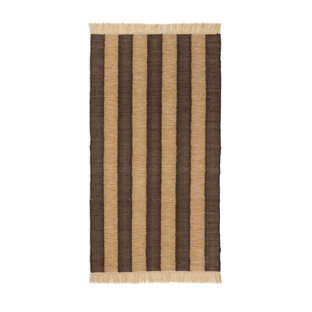 Billede af Ferm Living Ives Rug 80x140 cm - Tan/Chocolate