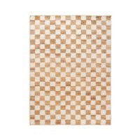 Billede af Ferm Living Check Wool Jute Rug 140x200 - Off-white/Natural