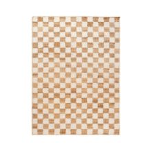 Billede af Ferm Living Check Wool Jute Rug 140x200 - Off-white/Natural