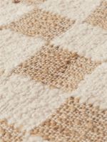 Billede af Ferm Living Check Wool Jute Rug 140x200 - Off-white/Natural