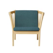 Billede af FDB Møbler Erik Ole Jørgensen J146 Lænestol H: 79,5 cm - Eg/Grøn