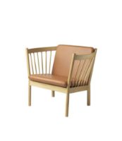 Billede af FDB Møbler Erik Ole Jørgensen J146 Lænestol H: 79,5 cm - Eg/Cognac Denver Læder