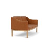 Billede af FDB Møbler L45 MK154 Mogens Koch 2 Pers. Sofa B: 145 cm - Eg/Cognac Læder 