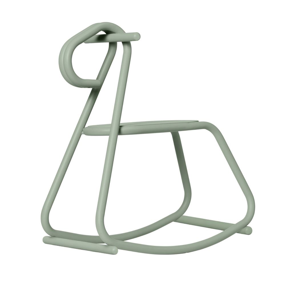 Billede af Ferm Living Lussi Rocking Horse H: 53 cm - Powder Coated Steel/Tea Green 