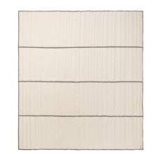 Billede af Ferm Living Vari Quilted Bedspread Double 230x260 cm - Natural/Dark Chocolate