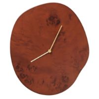 Billede af Ferm Living Melt Wall Clock 28x33 cm - Dark Stained Burl