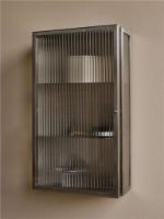 Billede af Ferm Living Haze Wall Cabinet 60x35 cm - Reeded Glass/Stainless Steel