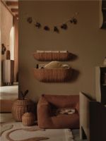 Billede af Ferm Living Braided Wall Pocket 75x25 cm - Rattan/Natural 