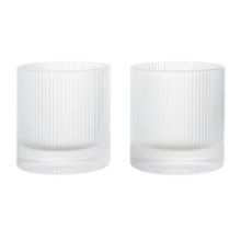 Billede af Ferm Living Ripple Tumbler Glasses 25 cl Set of 2 - Glass/Clear