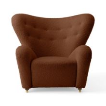 Billede af Audo Copenhagen Den Trætte Mand Loungestol H: 88 cm - Dark Stained Oak/Baena 95