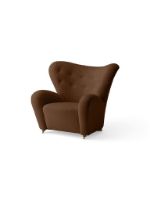 Billede af Audo Copenhagen Den Trætte Mand Loungestol H: 88 cm - Dark Stained Oak/Baena 95