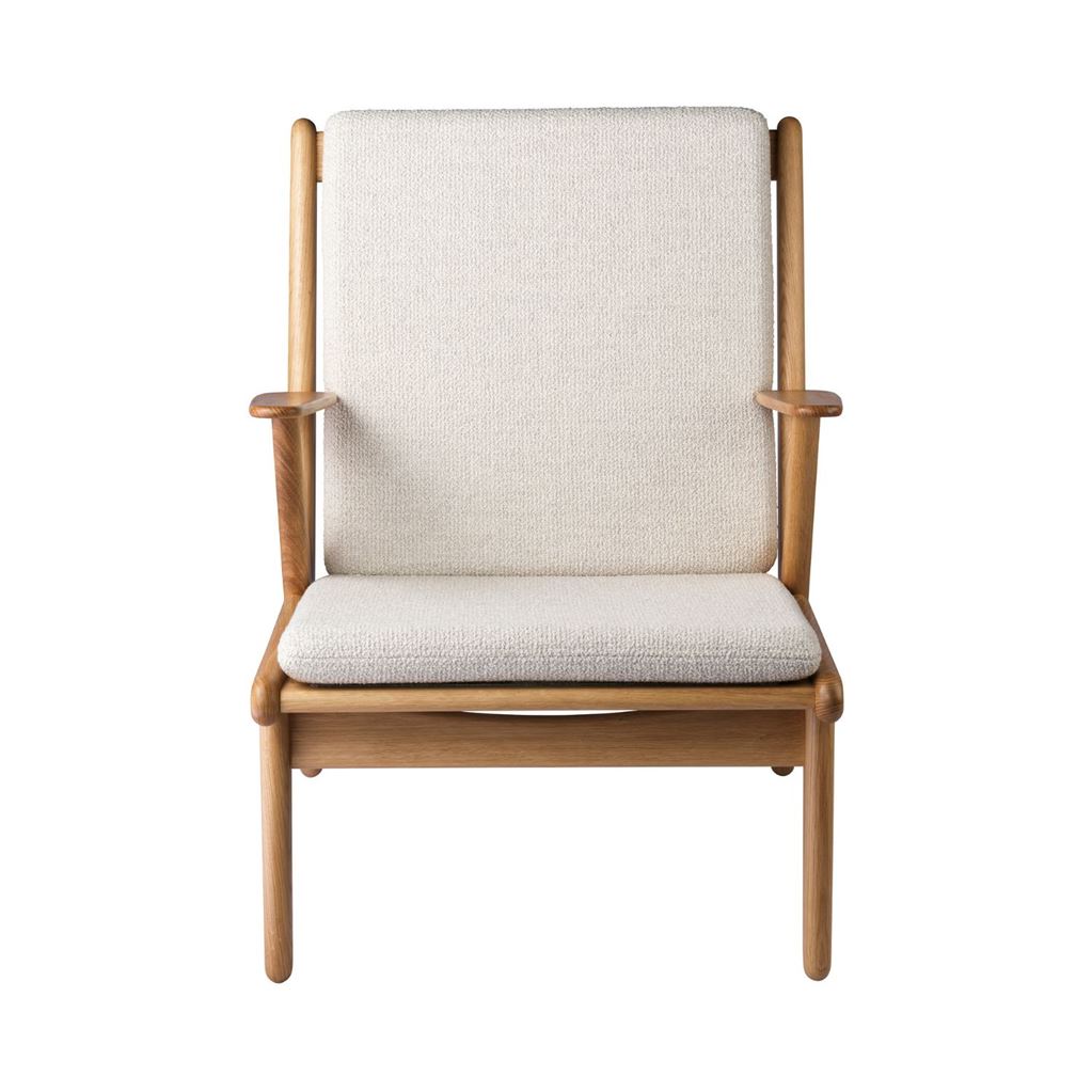 Billede af FDB Møbler J53 Lænestol H:77,6 cm - Olieret Eg/00 Monza Beige 