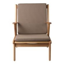 Billede af FDB Møbler J53 Lænestol H:77,6 cm - Olieret Eg/61230 Taupe