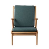 Billede af FDB Møbler J53 Lænestol H:77,6 cm - Olieret Eg/32 MLF Green 