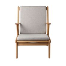 Billede af FDB Møbler J53 Lænestol H:77,6 cm - Olieret Eg/30 Light Grey
