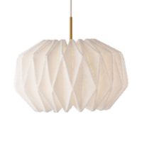 Billede af Le Klint 164 Softly Pleated I Pendant Round M Ø: 62 cm - Messing/Hvid