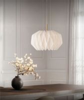 Billede af Le Klint 164 Softly Pleated I Pendant Round M Ø: 62 cm - Messing/Hvid