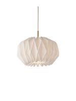 Billede af Le Klint 164 Softly Pleated I Pendant Round S Ø: 42 cm - Messing/Hvid