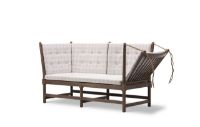 Billede af Fredericia Furniture 1789 2 Pers. Tremmesofa Højre L: 160 cm - Lakeret Bøg/Chestnut Brown/Steelcut Beat 215