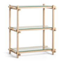 Billede af HAY Woody Column Lav 2.0 B: 75,5 cm - Sæbebehandlet Eg/Glas