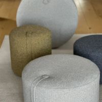 Billede af We Do Wood Designbite Pouf Small H: 42 cm - Polyester/Natural