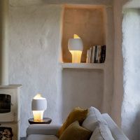 Billede af DCW Editions La lampe B Grande B H: 51 cm - Aluminium/Hvid