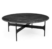 Billede af Wendelbo Floema Large Sofabord Ø: 85 cm - Sort Marmor