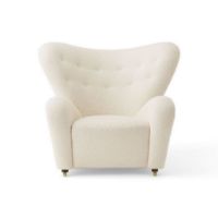 Billede af Audo Copenhagen Den Trætte Mand Loungestol H: 88 cm - Dark Stained Oak/Baena 14