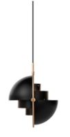 Billede af GUBI Multi-Lite pendel Ø:36 cm Brass base - Charcoal Black skærm 