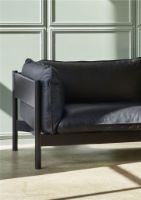Billede af HAY Arbour 3 Seater B: 220 cm - Black Waterbased Lacquered Solid Beech / Sense Black