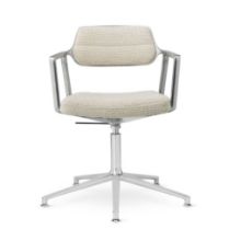 Billede af Vipp 453+ Swivel Stol u. Hjul - Aluminium/Off-White/Light Grey