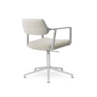 Billede af Vipp 453+ Swivel Stol u. Hjul - Aluminium/Off-White/Light Grey