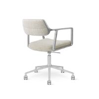 Billede af Vipp 453+ Swivel Stol m. Hjul - Aluminium/Off-White/Light Grey