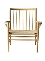 Billede af FDB Møbler J82 Jørgen Bækmark Loungestol - Eg/Natur flet/Mat lak 