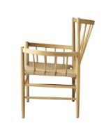 Billede af FDB Møbler J82 Jørgen Bækmark Loungestol - Eg/Natur flet/Mat lak 