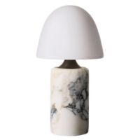 Billede af Made By Hand Fuse Portable Bordlampe H: 24 cm - Sten/Hvid Opalglas