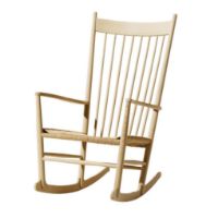 Billede af Fredericia Furniture 16000 J16 Wegner Gyngestol H: 107 cm - Natur Flet/Lys Olieret Eg