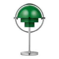 Billede af GUBI x Jacobsen Møbler Multi-Lite Limited Special Edition Portable Lampe H: 30 cm - Chrome/Clover Green